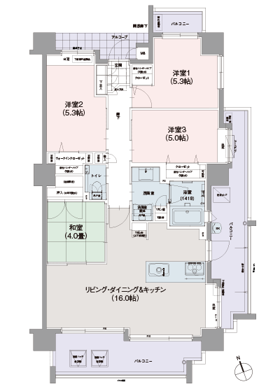 Floor: 4LDK, occupied area: 78.38 sq m, Price: 37,320,000 yen ~ 42,480,000 yen