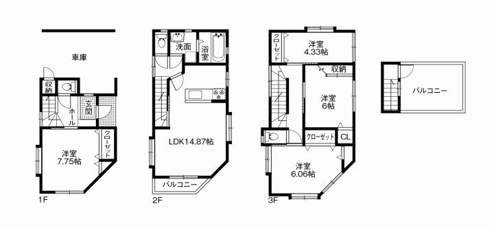 Floor plan. 36,940,000 yen, 4LDK, Land area 49.58 sq m , Building area 115.15 sq m