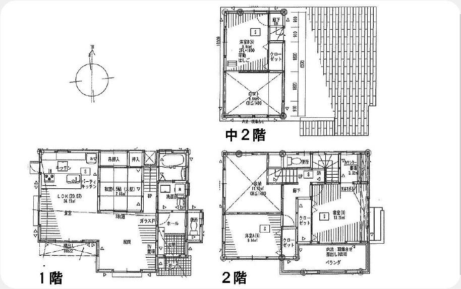 Floor plan. 34,800,000 yen, 4LDK + S (storeroom), Land area 179.03 sq m , Building area 113.43 sq m