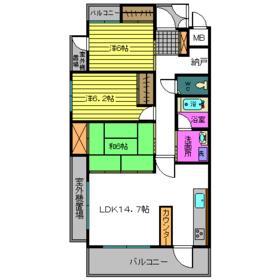 Floor plan. 3LDK + S (storeroom), Price 22,220,000 yen, Occupied area 75.51 sq m , Balcony area 10.84 sq m current state priority