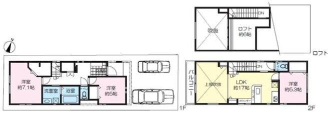 Floor plan. (B), Price 33,800,000 yen, 3LDK+S, Land area 93.48 sq m , Building area 90.69 sq m