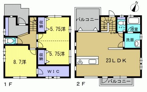 Floor plan. 32,800,000 yen, 3LDK, Land area 148.71 sq m , Building area 105.99 sq m 3LDK