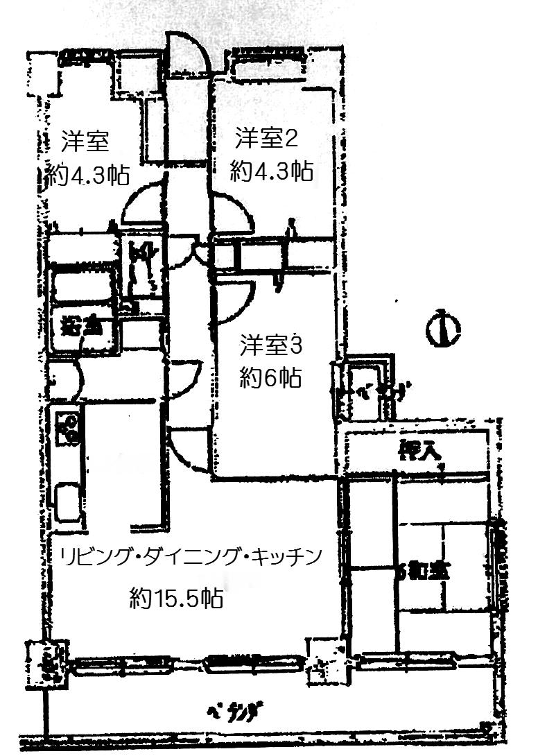 Floor plan. 4LDK, Price 13.8 million yen, Occupied area 81.68 sq m , Balcony area 14.55 sq m