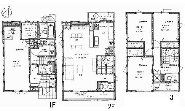 Floor plan. 43,600,000 yen, 4LDK, Land area 106.16 sq m , Building area 120.89 sq m