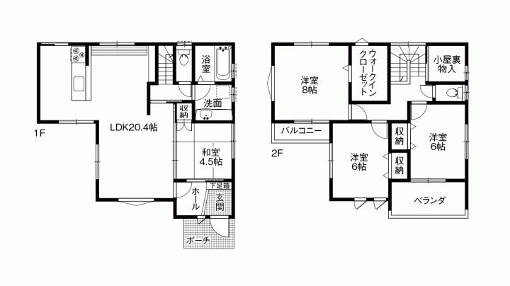 Floor plan. 51,900,000 yen, 4LDK, Land area 113.23 sq m , Building area 108.2 sq m