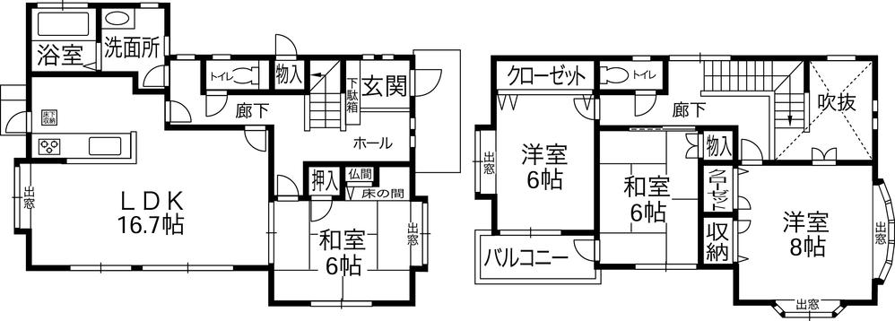 Floor plan. 27,700,000 yen, 4LDK, Land area 172.73 sq m , Building area 111.78 sq m