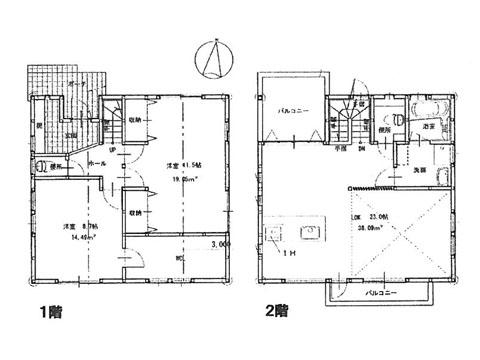 Floor plan. 32,800,000 yen, 2LDK, Land area 148.71 sq m , Building area 105.99 sq m