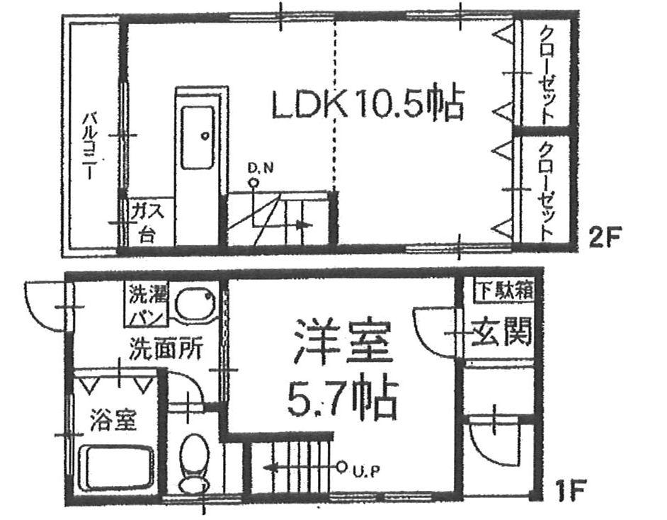Floor plan. 11.8 million yen, 1LDK, Land area 36.35 sq m , Good furniture in about building area 43.52 sq m this.