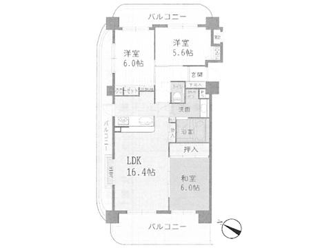 Floor plan. 3LDK, Price 23.8 million yen, Footprint 75.1 sq m , Balcony area 31.69 sq m