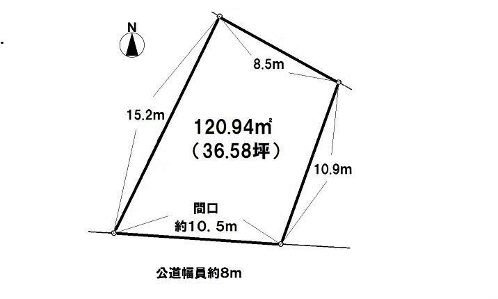Compartment figure. Land price 18 million yen, It is a land area 120.94 sq m compartment view