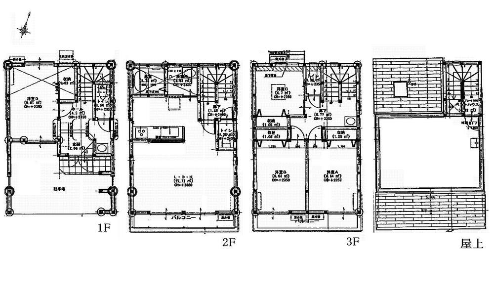 Floor plan. 33,800,000 yen, 4LDK, Land area 70 sq m , Building area 122.1 sq m