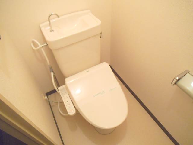 Toilet. Also has a bidet