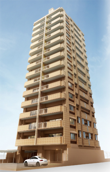 15-storey towering majestically as a landmark of Shinonome of town (Rendering). It adopted the online security system of "Secom" of the 24-hour peace of mind, We give full consideration to safety