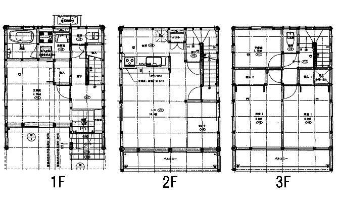 Floor plan. 42 million yen, 3LDK + 2S (storeroom), Land area 75.54 sq m , Building area 107.98 sq m