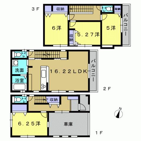 Floor plan. 37,800,000 yen, 4LDK, Land area 82.92 sq m , Building area 112.98 sq m 4LDK