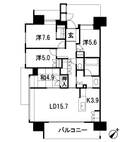 Floor: 4LDK + WIC + TR, the occupied area: 91.54 sq m, Price: 40.3 million yen