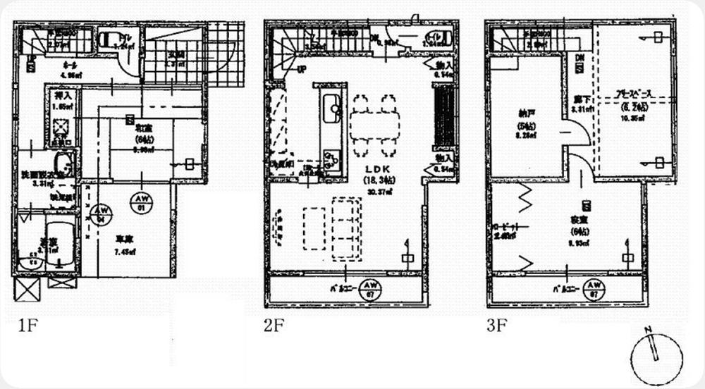 Floor plan. 36,800,000 yen, 2LDK + 2S (storeroom), Land area 78.34 sq m , Building area 113.44 sq m