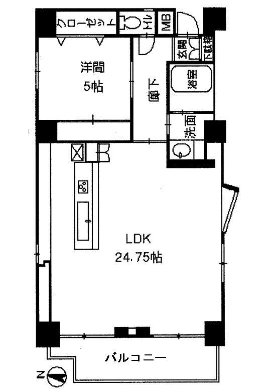 Floor plan. 1LDK, Price 17.3 million yen, Occupied area 64.58 sq m