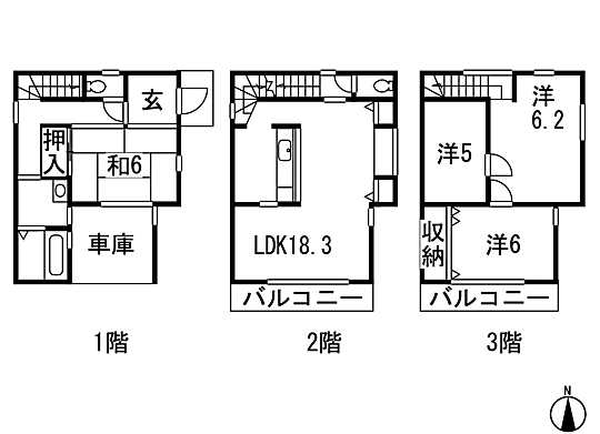 Floor plan. 37,300,000 yen, 4LDK, Land area 78.34 sq m , Building area 113.44 sq m 4LDK