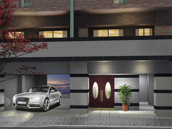 Shared facilities.  [entrance] Wing apartment is used at the museum, etc., It has adopted the elegant and ornate European-style on the whole surface. (Rendering)