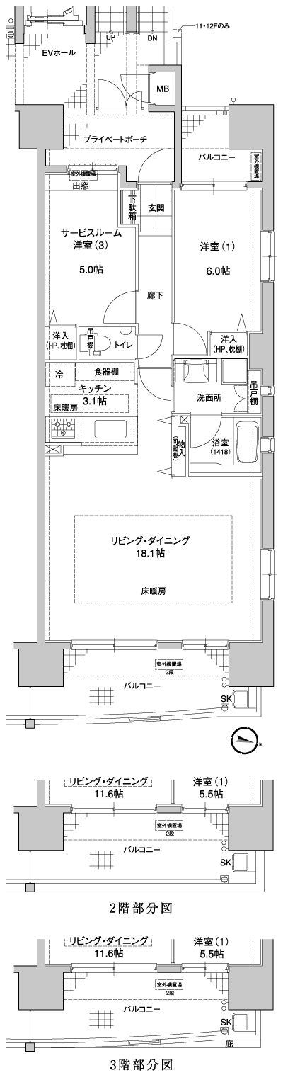 Floor: 1LDK + S, the occupied area: 67.57 sq m, Price: 27,440,000 yen ~ 30,490,000 yen