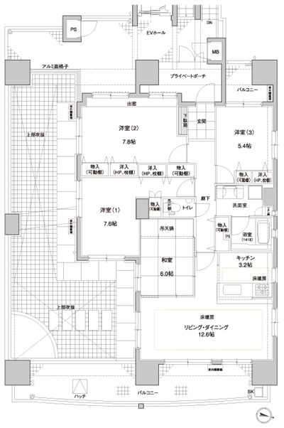 Floor: 4LDK, occupied area: 91.44 sq m, Price: 58,880,000 yen