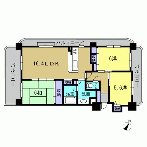 Floor plan. 3LDK, Price 23.8 million yen, Footprint 75.1 sq m , Balcony area 31.69 sq m 3LDK
