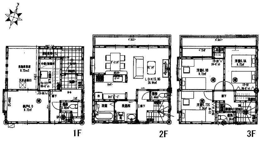 Floor plan. 36,800,000 yen, 3LDK + S (storeroom), Land area 71.89 sq m , Building area 110.97 sq m