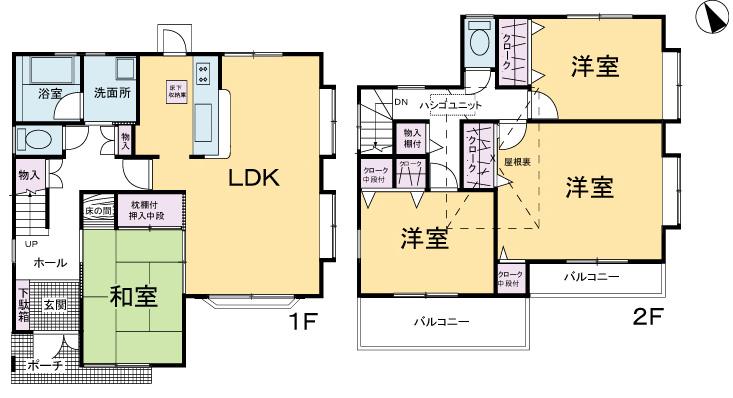 Floor plan. 28.5 million yen, 4LDK, Land area 120.23 sq m , Building area 110.13 sq m