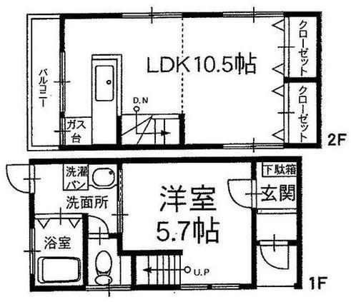 Floor plan. 12.2 million yen, 1LDK, Land area 36.35 sq m , Building area 43.52 sq m