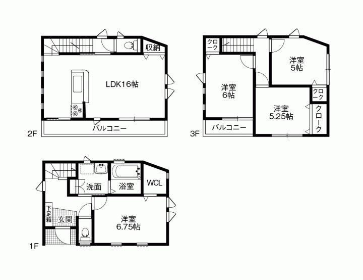 Floor plan. 28.5 million yen, 4LDK, Land area 82.65 sq m , Building area 94.28 sq m