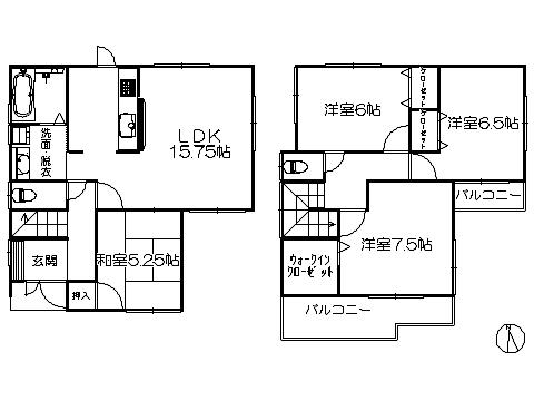Floor plan. 31,800,000 yen, 4LDK, Land area 100.35 sq m , Between the building area 95.58 sq m floor plan present state priority