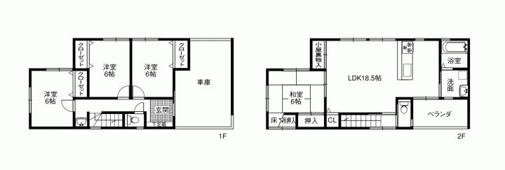 Floor plan. 25,800,000 yen, 4LDK, Land area 212.16 sq m , Building area 120.9 sq m