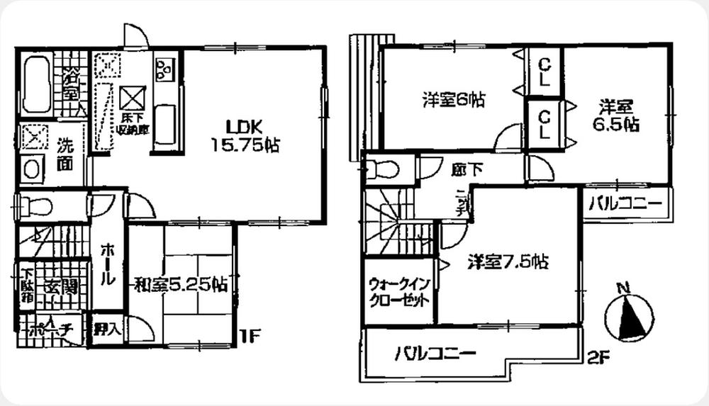 Floor plan. 31,800,000 yen, 4LDK, Land area 100.35 sq m , Building area 95.58 sq m