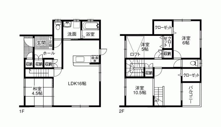 Floor plan. 31,440,000 yen, 4LDK, Land area 121.58 sq m , Building area 105.57 sq m