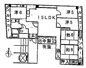 Floor plan. 5LDK, Price 28 million yen, The area occupied 117.4 sq m , Balcony area 10 sq m floor plan