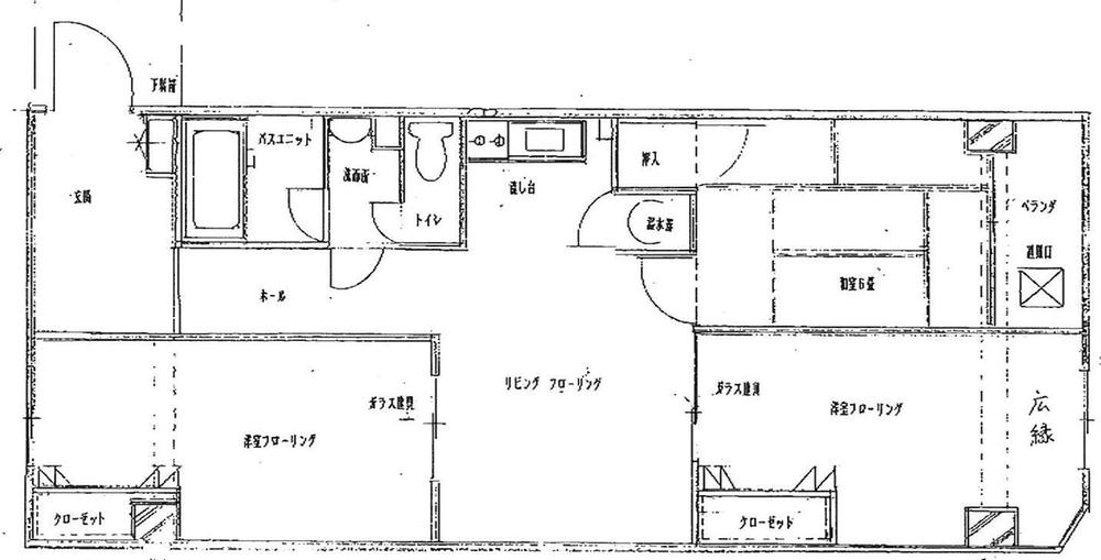 Floor plan. 3LDK, Price 9.5 million yen, Occupied area 76.39 sq m , Balcony area 8 sq m