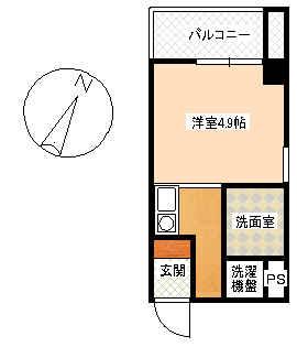 Floor plan. Price 4.6 million yen, Footprint 16.2 sq m , Balcony area 3.62 sq m