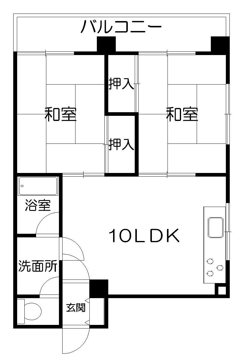 Floor plan. 2LDK, Price 9.8 million yen, Occupied area 48.78 sq m