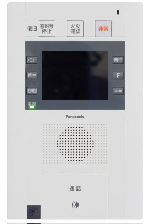 Security.  [Intercom with TV monitor] You can see the visitors in the image and sound. (Same specifications)