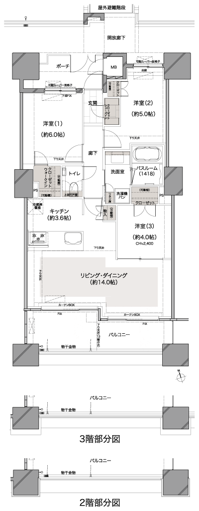 Floor: 3LDK + WIC + SIC, the occupied area: 72.24 sq m, Price: 40.4 million yen