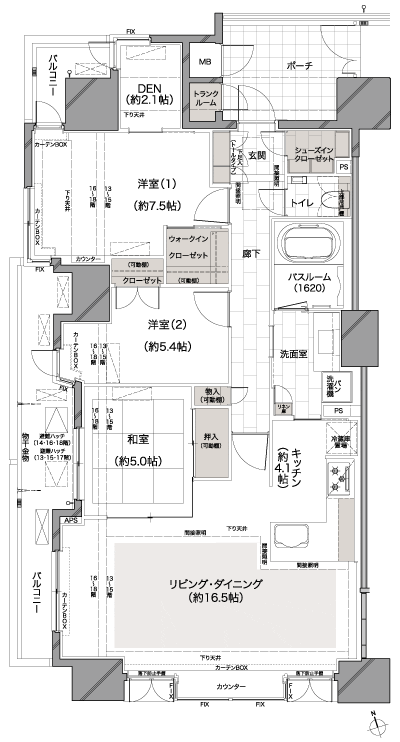 Floor: 3LDK + DEN + WIC + SIC + TR, the occupied area: 93.67 sq m, Price: 61.2 million yen