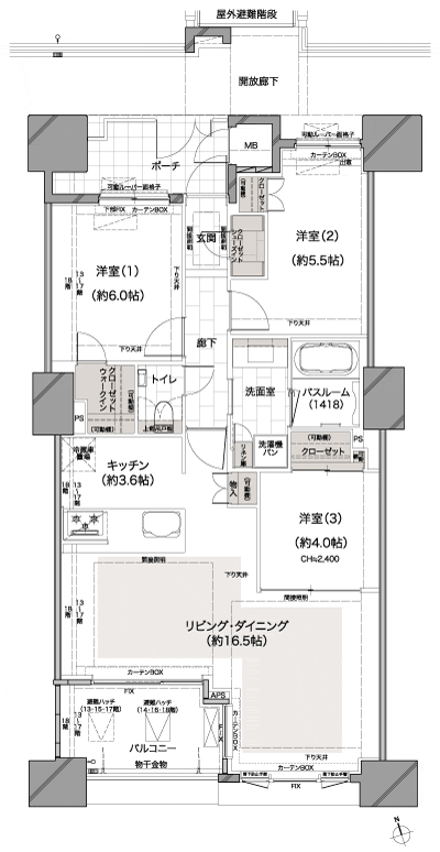 Floor: 3LDK + WIC + SIC, the occupied area: 77.43 sq m, Price: 48.9 million yen