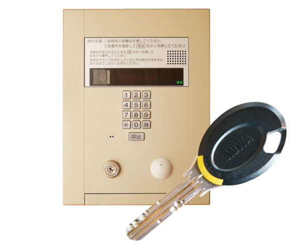 Security.  [Set entrance machine non-contact key] Entrance of the auto-lock system, It can not be opened unless held over the contactless key that only residents have in the control panel. (Same specifications)
