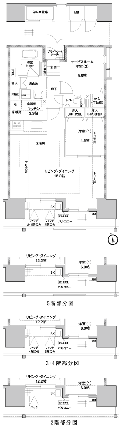 Floor: 1LDK + S, the occupied area: 69.96 sq m, price: 30 million yen ~ 37,530,000 yen