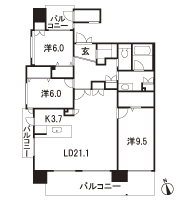 Floor: 3LDK, occupied area: 108.99 sq m, Price: 75,800,000 yen ・ 79,800,000 yen