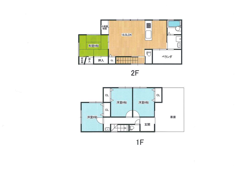 Floor plan. 25,800,000 yen, 4LDK, Land area 212.16 sq m , Building area 120.9 sq m spacious living