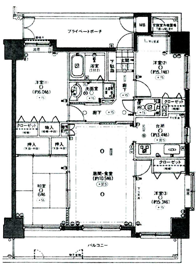 Floor plan. 4LDK, Price 19.2 million yen, Occupied area 78.65 sq m , Balcony area 12.32 sq m