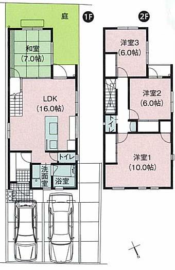 Floor plan. 38,700,000 yen, 4LDK, Land area 105.41 sq m , Building area 104.42 sq m