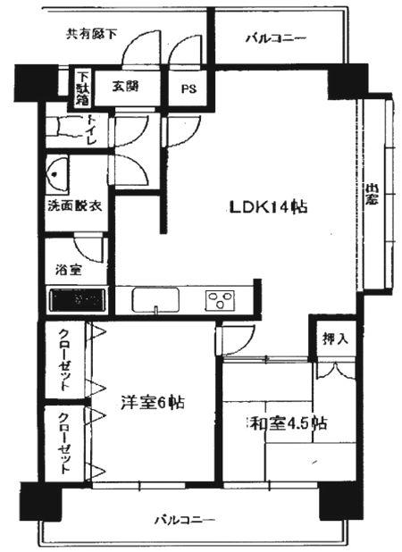 Floor plan. 3LDK, Price 15 million yen, Occupied area 51.31 sq m , Balcony area 12.84 sq m